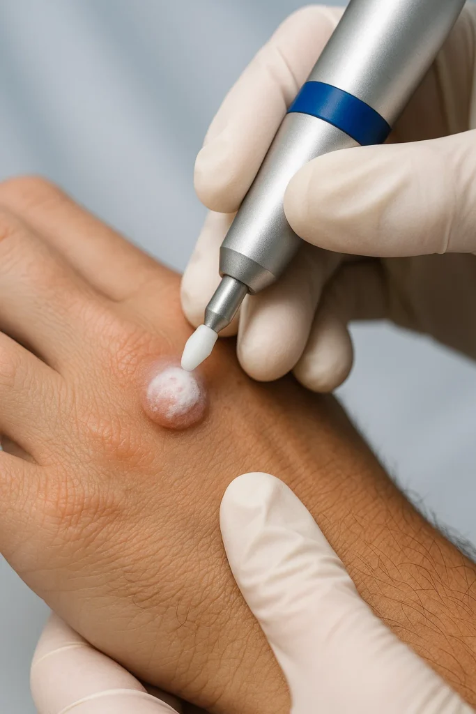 example of wart removal Bedford Park using cryopen