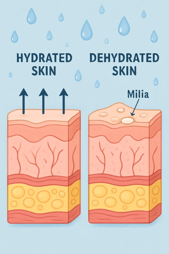 The importance of hydration and milia production Bedford Park