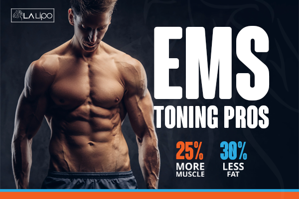Image of man with sculpted stomach showing the fat loss and muscle gain of LA-EMS Body Sculpting Treatment Bedford Park